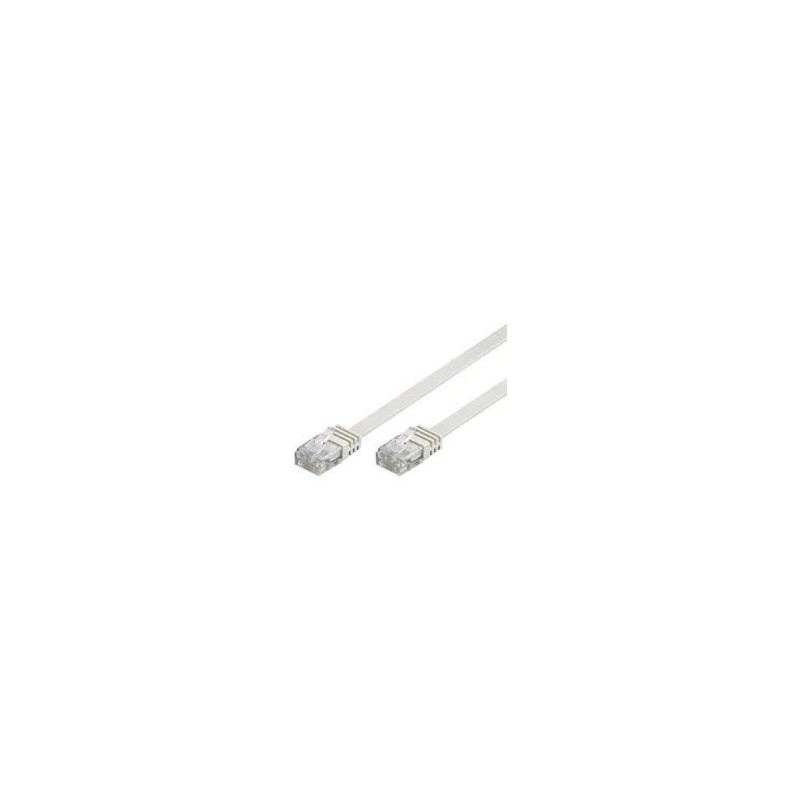 Good Connections Patch Flachband Netzwerkkabel RJ45 CAT6 15m Weiss